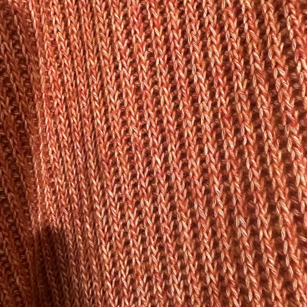 American Eagle Outfitters Orange/Rust Poncho with Fringe- One Size Fits All - Picture 3 of 10